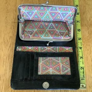 HOBO wallet black leather